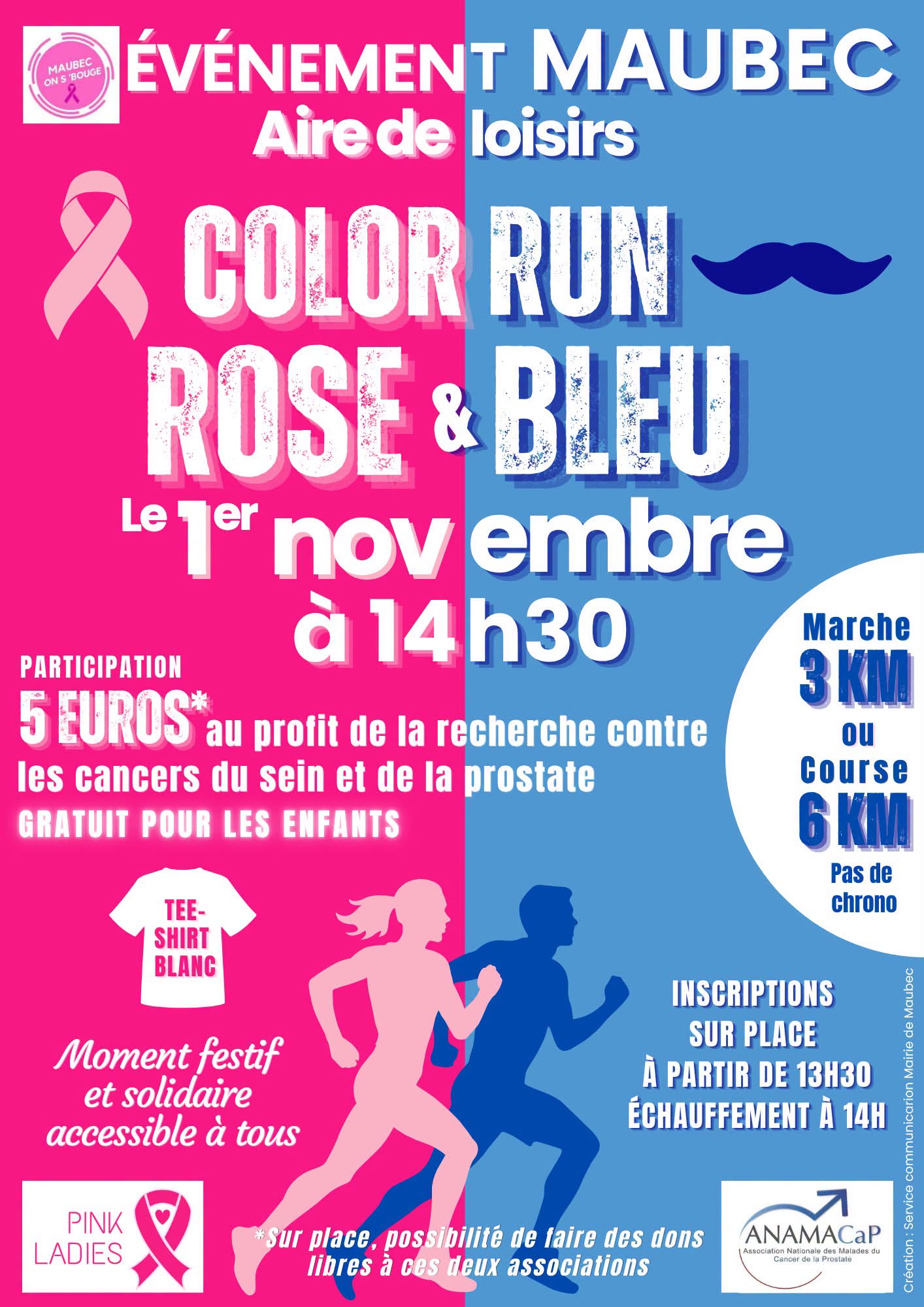 Color Run Rose et Bleu à Maubec Color Run Rose et Bleu à Maubec le 1er novembre 2026