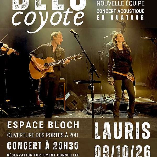 Concert Bleu Coyote à Lauris : nouvelle création folk-newgrass