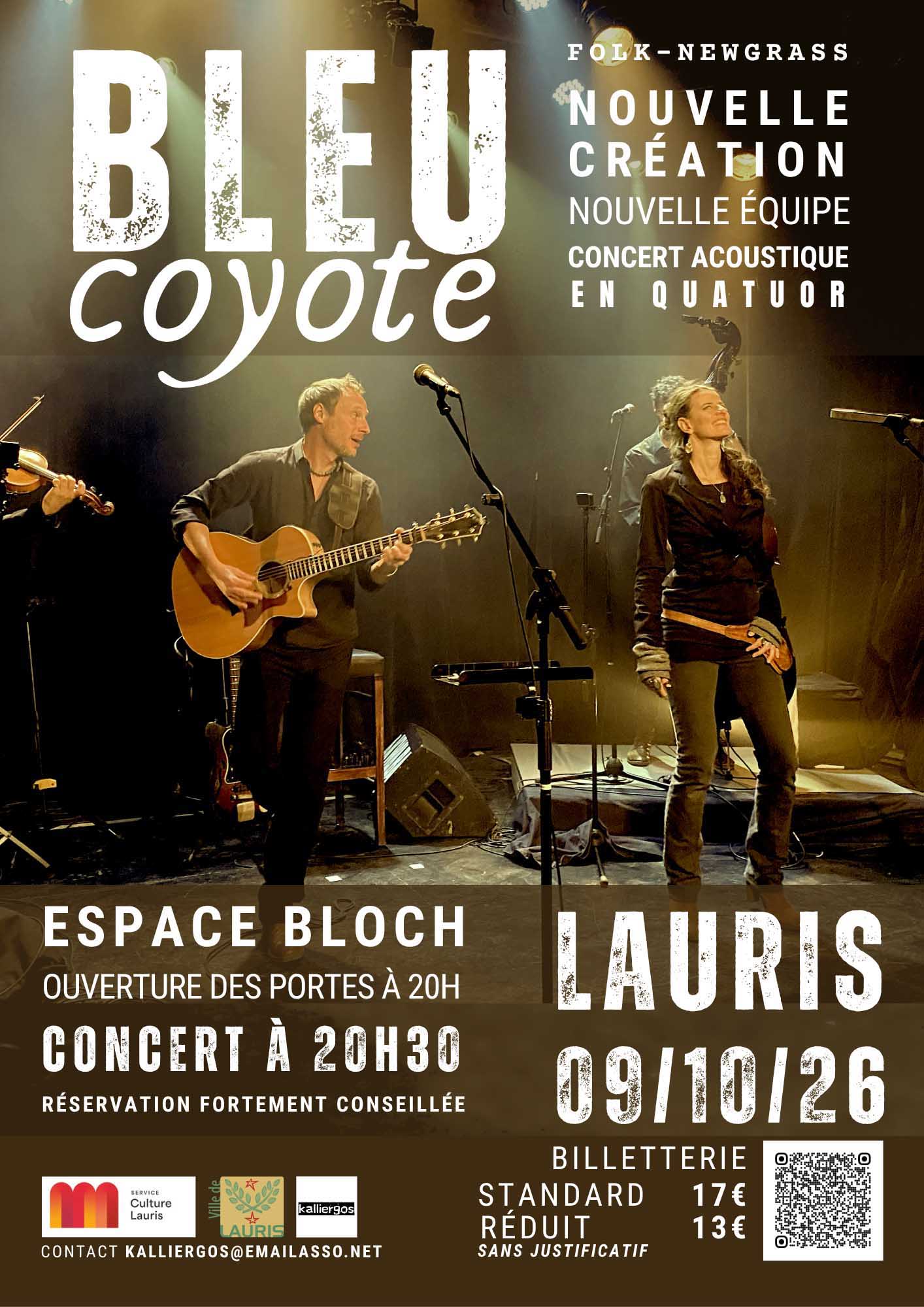 Bleu Coyote en concert à Lauris Bleu Coyote en concert folk-newgrass acoustique à Lauris