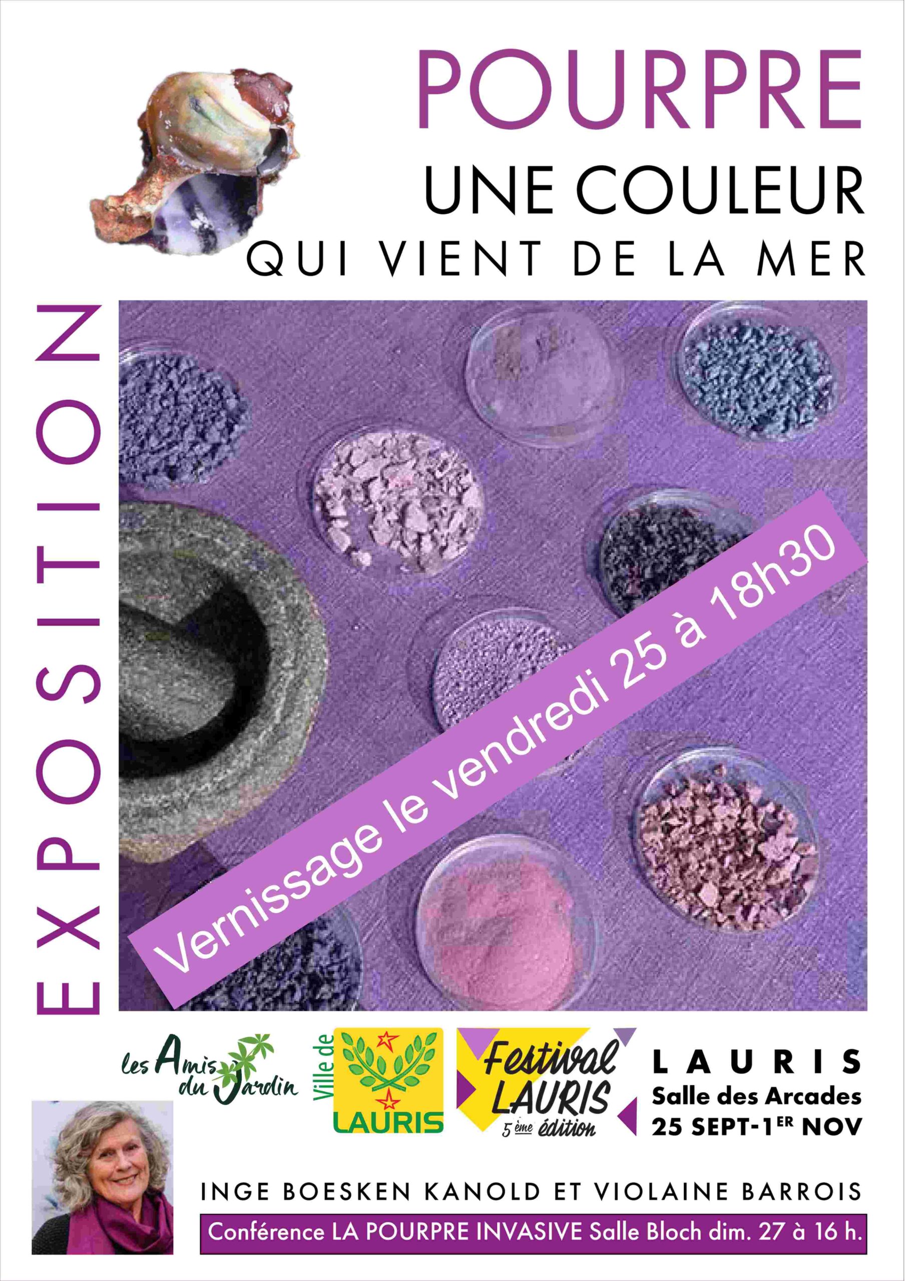 Exposition Pourpre : une couleur qui vient de la mer d’Inge Boesken Kanold à Lauris