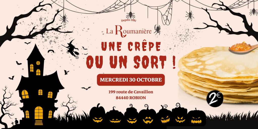 Crêpes et Halloween à La Roumanière à Robion