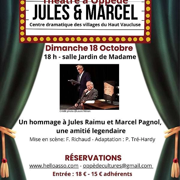 Jules & Marcel : théâtre à Oppède