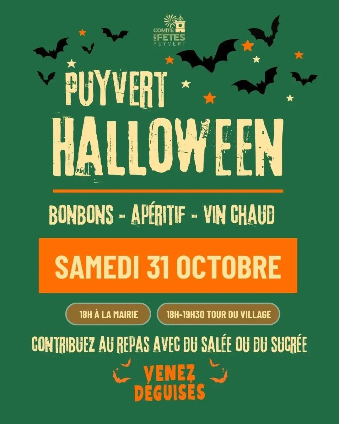 Halloween à Puyvert 2026 Affiche Halloween à Puyvert le 31 octobre 2026