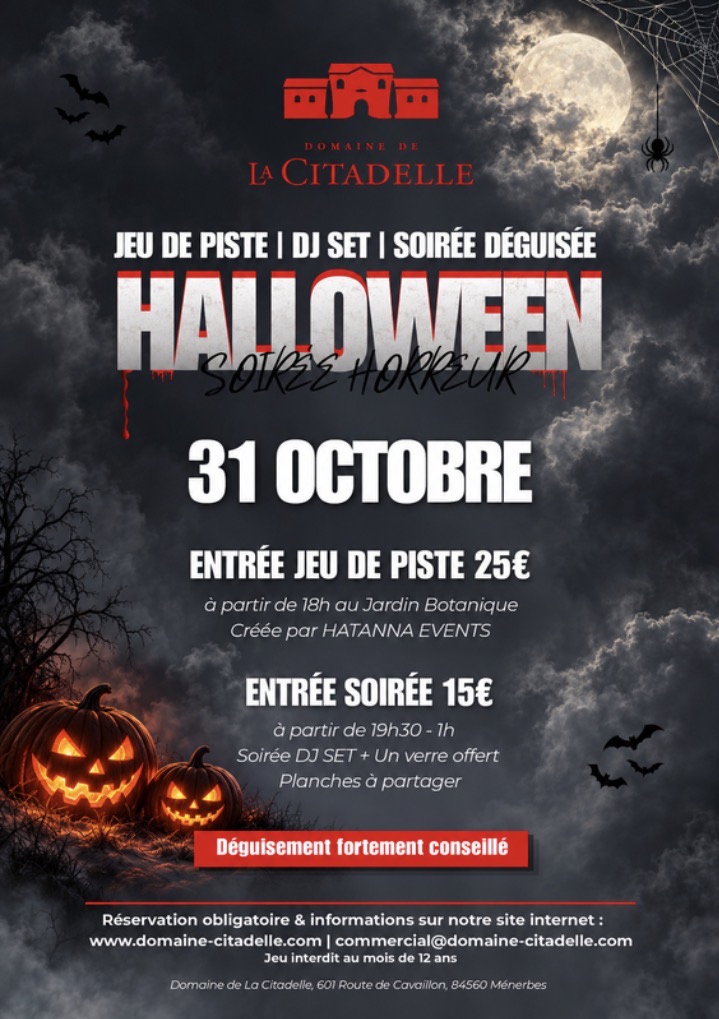 Halloween au Domaine de la Citadelle à Ménerbes Soirée Halloween au Domaine de la Citadelle à Ménerbes