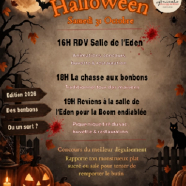 Halloween à Robion : jeux, chasse aux bonbons et boom