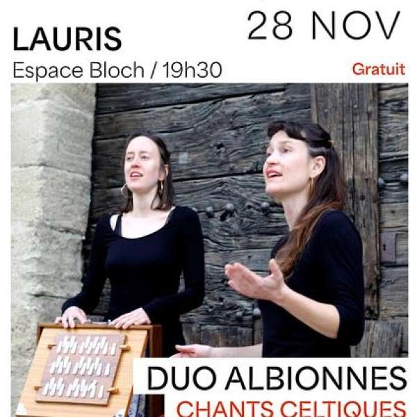 Concert Duo Albionnes : chants celtiques à Lauris