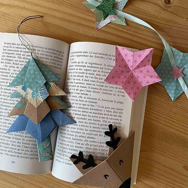 Décos de Noël en origami à Cavaillon