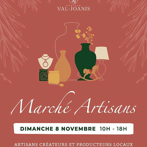 Marché des artisans au Château Val Joanis à Pertuis